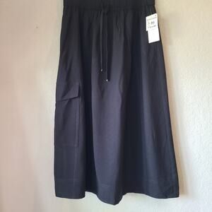 Treasure‎ Bond Cargo Womens Size S Black Maxi Utility Pockets Casual Y2K NWT